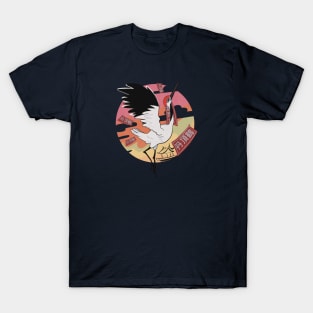 Chinese Bird Red-Crowned Crane R T-Shirt